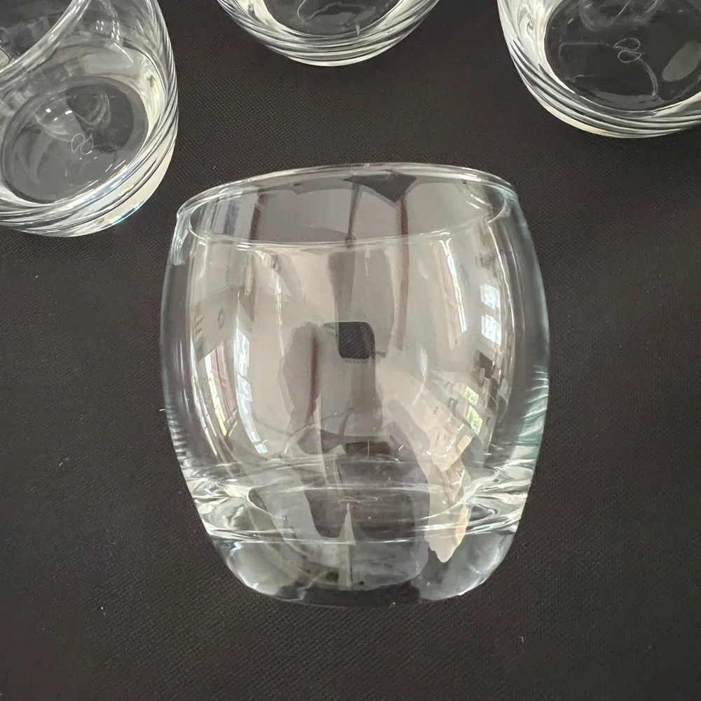Pasabahce Whisky Glasses Chubby 4-PC Set TURKEY Break Resistant Stackable round